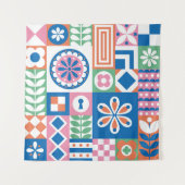 Tropische Blätter. Botanisches nahtloses Muster. T Wandteppich (Vorderseite)