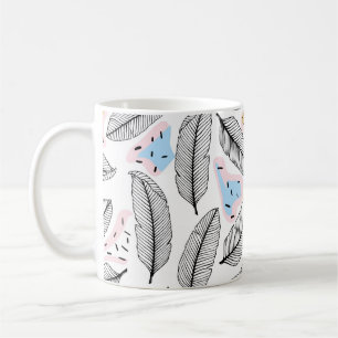 Tropische Blätter. Botanisches nahtloses Muster. V Kaffeetasse