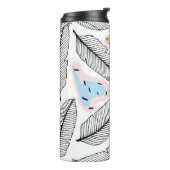 Tropische Blätter. Botanisches nahtloses Muster. V Thermosbecher (Nach links gedreht)