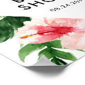 Tropische Blätter Brautparty Willkommenspopster Poster (Ecke)