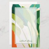 Tropische Blätter Briefpapier (Vorne/Hinten)