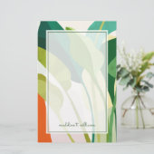 Tropische Blätter Briefpapier (Stehend Vorderseite)