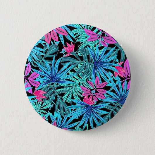 Tropische Blätter Button (Vorderseite)