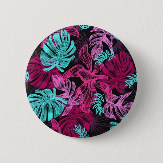 Tropische Blätter Button (Vorderseite)