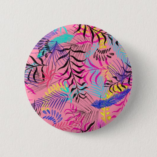 Tropische Blätter Button (Vorderseite)
