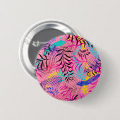 Tropische Blätter Button (Vorne & Hinten)