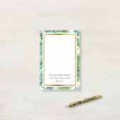 Tropische Blätter Christliche Bibelverse posten es Post-it Klebezettel (Auf Schreibtisch)