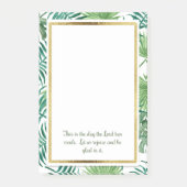 Tropische Blätter Christliche Bibelverse posten es Post-it Klebezettel (Vorderseite)