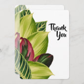 Tropische Blätter Danke Karte (Vorne/Hinten)