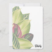 Tropische Blätter Danke Karte (Rückseite)