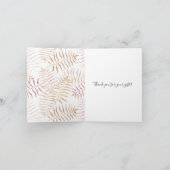Tropische Blätter Dankeskarte (Innenseite)