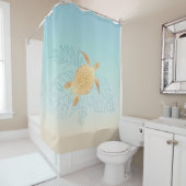 Tropische Blätter der Goldmedaille Duschvorhang (Beispiel)