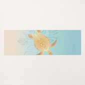 Tropische Blätter der Goldmedaille Yogamatte (Rückseite (Horizontal))