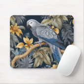 Tropische Blätter des Afrikanischen Grauen Papagei Mousepad (Mit Mouse)