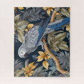 Tropische Blätter des Afrikanischen Grauen Papagei Puzzle (Vertikal)