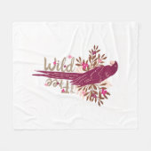 Tropische Blätter des Ara Parrot Fleecedecke (Vorderseite (Horizontal))