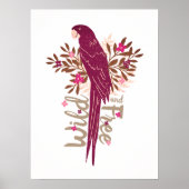 Tropische Blätter des Ara Parrot Poster (Vorne)