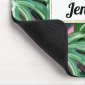 Tropische Blätter, die grün und üppig werden Mousepad (Ecke)