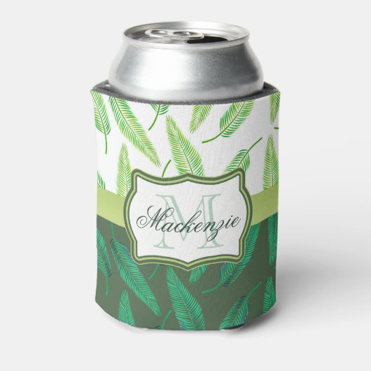 Tropische Blätter Dosenkühler (Kanne Rückseite)