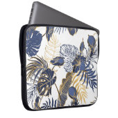 Tropische Blätter, Dschungel nahtlos Hintergrund. Laptopschutzhülle (Vorne Rechts)