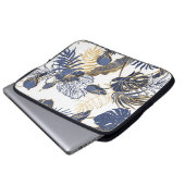 Tropische Blätter, Dschungel nahtlos Hintergrund. Laptopschutzhülle (Vorne Knopf)