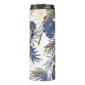 Tropische Blätter, Dschungel nahtlos Hintergrund. Thermosbecher (Rückseite)