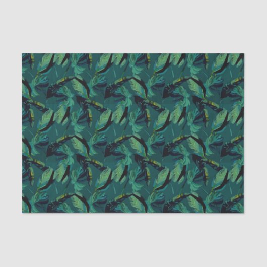 Tropische Blätter Dschungelblätterdekoupage Seidenpapier (Vorderseite)