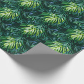 Tropische Blätter: dunkle Natur. Geschenkpapier (Ecke)