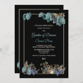 Tropische Blätter - Einladung (Vorne/Hinten)