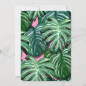 Tropische Blätter Einladung zu Grün & Grün Hochzei (Rückseite)