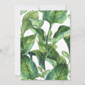 Tropische Blätter Einladung zum 50. Geburtstag (Rückseite)
