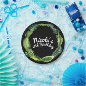 Tropische Blätter Elegante Chic Summer Wedding Lua Pappteller (Party)