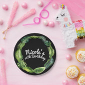 Tropische Blätter Elegante Chic Summer Wedding Lua Pappteller (Party)