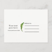 Tropische Blätter Elegante Hochzeiten Save the Dat Ankündigungspostkarte (Rückseite)