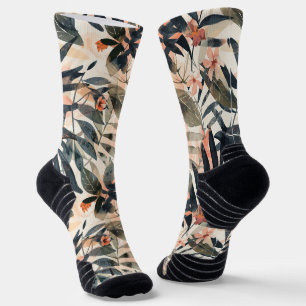 Tropische Blätter Extravaganza Socken
