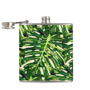 Tropische Blätter Flachmann