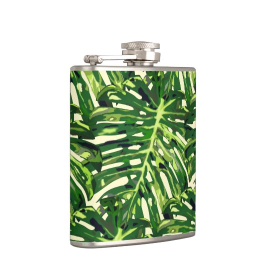 Tropische Blätter Flachmann (Rechts)