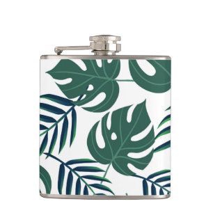 Tropische Blätter Flachmann