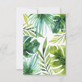 Tropische Blätter & Flamingos Sommer Hochzeit RSVP (Rückseite)