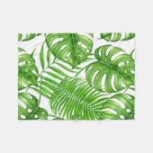 Tropische Blätter Fleecedecke (Vorderseite (Horizontal))