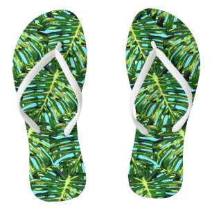 Tropische Blätter Flip Flops Badesandalen