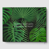 Tropische Blätter Foto Funeral Gästebuch (Rückseite)