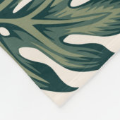 Tropische Blätter, fröhliche Strandtapete. Fleecedecke (Ecke)