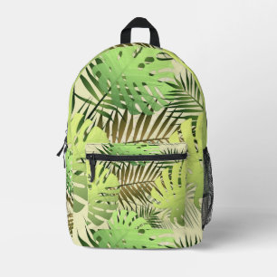 Tropische Blätter für Grüne und Goldpalme Bedruckter Rucksack