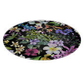 Tropische Blätter für Wasserfarben: Nahtloses Must Schneidebrett (Ecke)