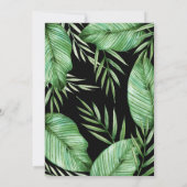 Tropische Blätter Geburtstagsparty Luau Einladung (Rückseite)