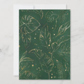 Tropische Blätter: Gedicht-Brautparty-Spiel Einladung (Rückseite)