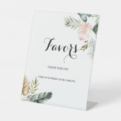 Tropische Blätter Gefallen Sockelschild (Vorderseite)