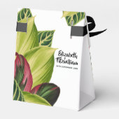 Tropische Blätter - Gefälligkeitsbox Geschenkschachtel (Rückseite)