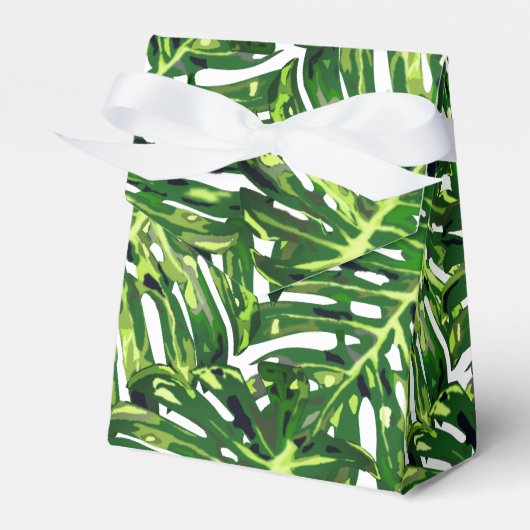 Tropische Blätter - Gefälligkeitsbox Geschenkschachtel (Vorderseite)